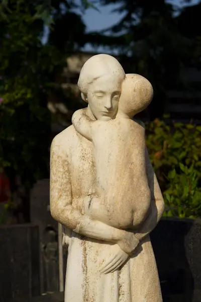 Milan Lombardy Italy Historic Cemetery Known Cimitero Monumentale Tomb Statue — Stock Photo, Image