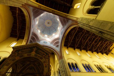 Milan, Lombardy, İtalya: tarihi Sant Agostino kilisesinin içi