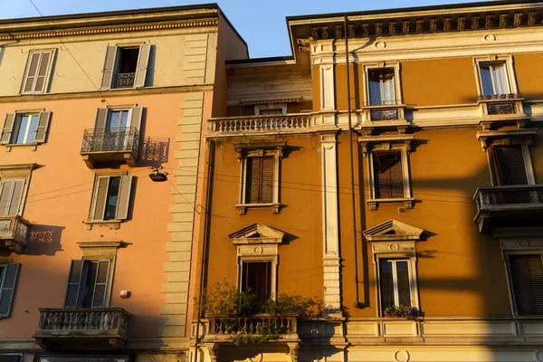 Milano Lombardiet Italien Fasad Gamla Bostadshus Längs Pasubio — Stockfoto