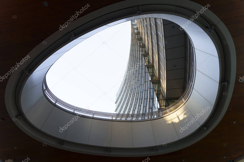 Milan, Lombardy, Italy: exterior of modern buildings at Gae Aulenti square