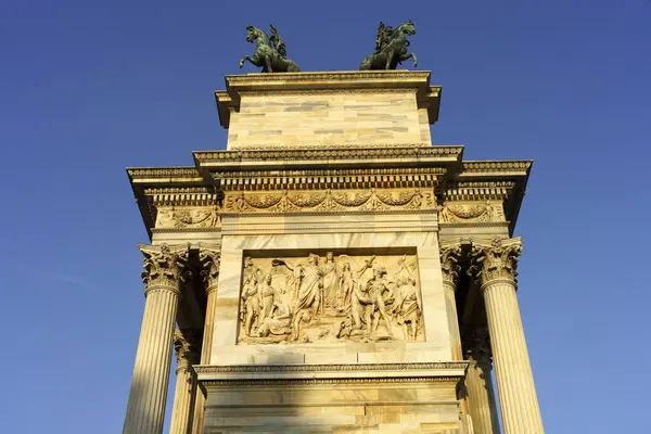 Milaan Lombardije Italië Historische Boog Bekend Als Arco Della Pace — Stockfoto