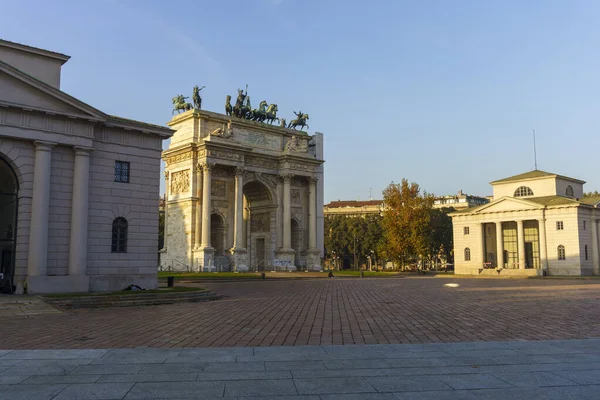 Milano Lombardiet Italien Historisk Valv Känd Som Arco Della Pace — Stockfoto