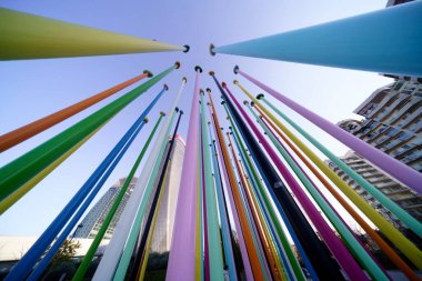 Milan, İtalya: Renkli montajlı modern Citylife Park