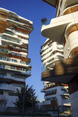 Milan, Lombardiya İtalya: modern Citylife Park. Hadid konutları.