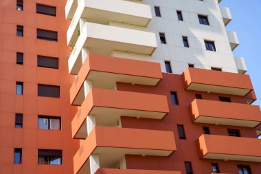 Milan, Lombardy, İtalya: Principe Eugenio aracılığıyla modern konut binalarının dışı