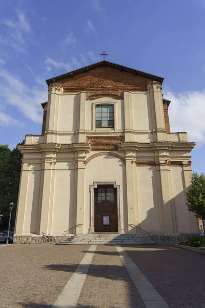 Gevel Van Een Oude Kerk Binasco Provincie Milaan Lombardije Italië — Stockfoto