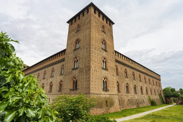 Esterno Del Castello Medievale Pavia Lombardia Italia Noto Come Castello — Foto Stock