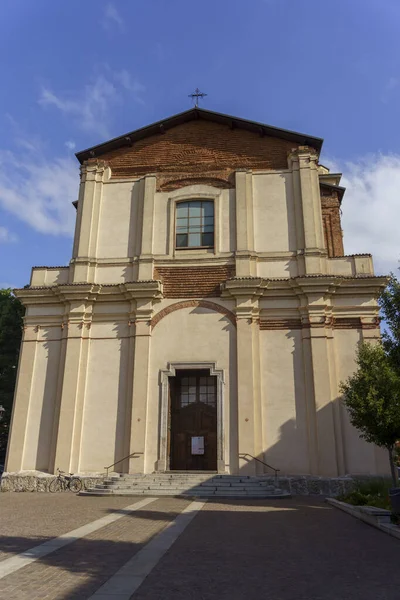 Fachada Iglesia Antigua Binasco Provincia Milán Lombardía Italia —  Fotos de Stock