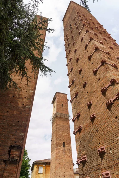 Exterior Las Torres Medievales Pavía Lombardía Italia — Foto de Stock
