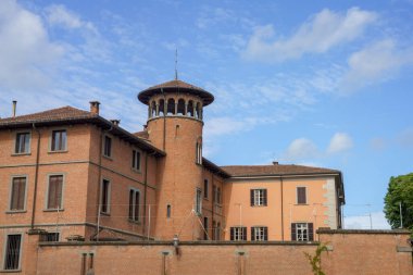 Volpedo, historic town on the Tortona hills, Piedmont, Italy. Old buildings