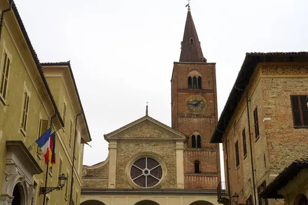 Exterior Catedralei Istorice Acqui Terme Provincia Alessandria Piemont Italia Într — Fotografie, imagine de stoc