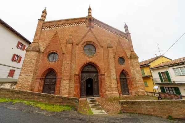 Mombaruzzo Provincia Asti Monferrato Piamonte Italia Exterior Iglesia Medieval Sant —  Fotos de Stock