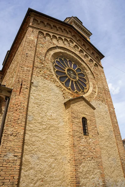 Exterior Iglesia Medieval San Pietro Cassano Spinola Provincia Alessandria Piamonte —  Fotos de Stock