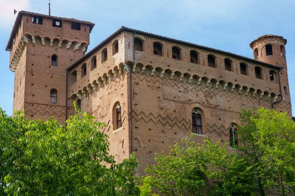 Middelalderslottet Tassarolo Monferrato Alessandria Provinsen Piemonte Italien - Stock-foto