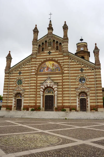 Exterior Historic San Dalmazio Church Quargnento Alessandria Province Monferrato Piedmont — Stock Photo, Image