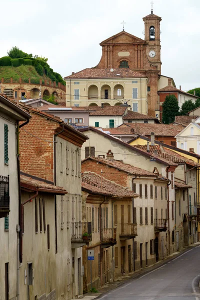 Calliano Província Asti Monferrato Piemonte Itália Vista Cidade Histórica — Fotografia de Stock