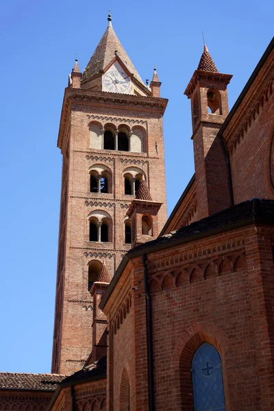 Exterior Historic Cathedral Alba Cuneo Province Piedmont Italy — Stock Photo, Image