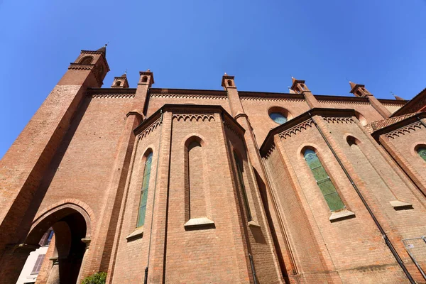 Exterior Catedral Histórica Alba Provincia Cuneo Piamonte Italia —  Fotos de Stock