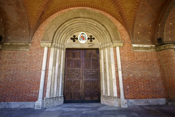 Exteriér Historické Katedrály Alba Provincie Cuneo Piemont Itálie — Stock fotografie
