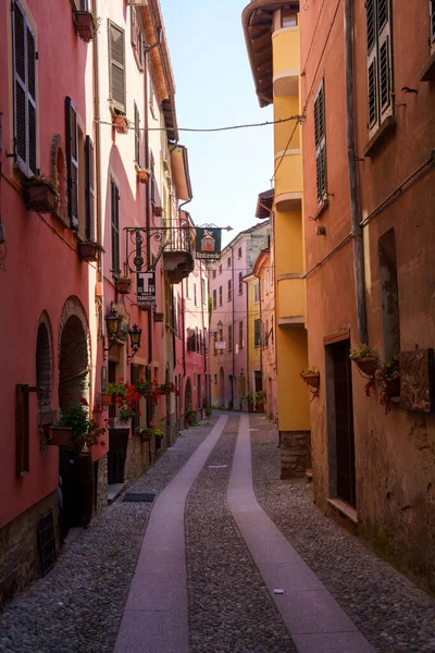 Garbagna Caddesi Tarihi Şehir Alessandria Piedmont Talya — Stok fotoğraf