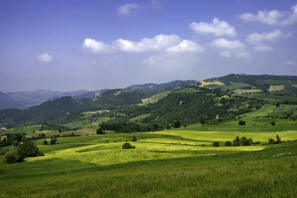 Ländliche Landschaft Frühling Piemont Der Nähe Von Brignano Und Serra — Stockfoto