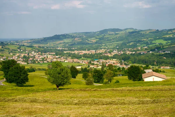 Krajobraz Wiejski Pobliżu Pianello Val Tidone Prowincja Piacenza Emilia Romania — Zdjęcie stockowe