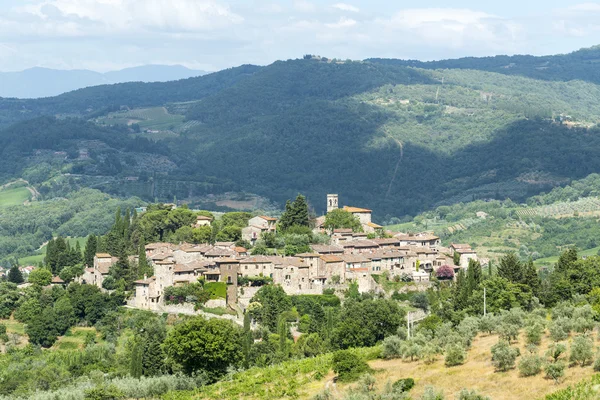 Montefioralle (chianti, Toszkána) — Stock Fotó