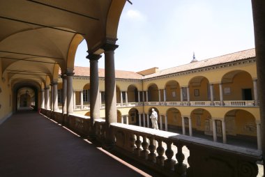 Pavia (Italy), court of the historic university clipart