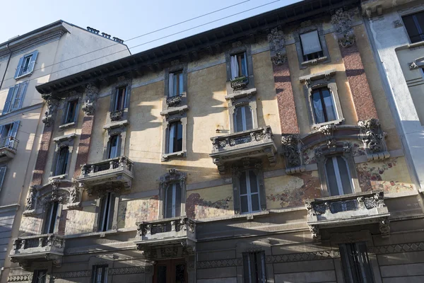 Milano, casa in stile liberty — Foto Stock