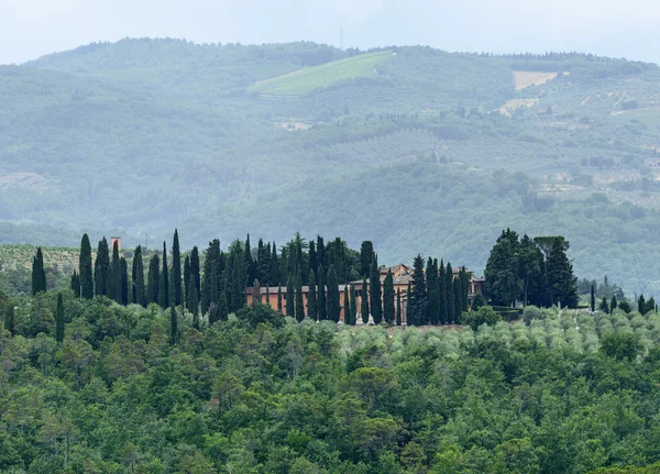 Landschaft im Chianti (Florenz, Toskana, Italien)) — Stockfoto