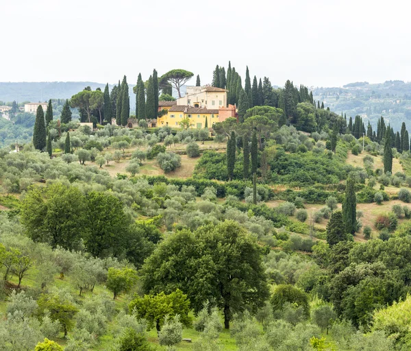 Τοπίο σε Chianti (Φλωρεντία, Τοσκάνη, Ιταλία) — Φωτογραφία Αρχείου