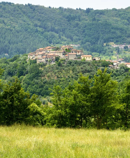 Regnano，在托斯卡纳的老村庄 — 图库照片