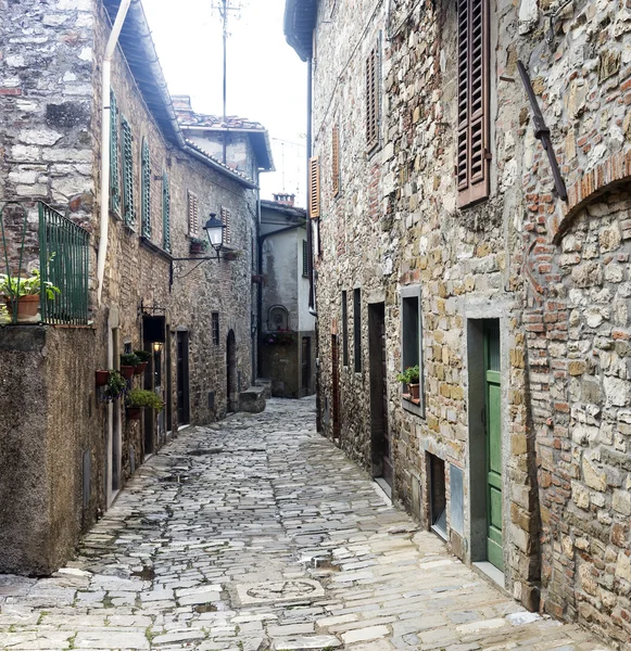 Montefioralle w dalszym (chianti, Toskania) — Zdjęcie stockowe
