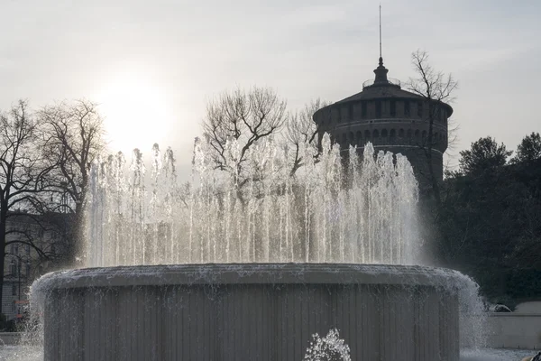 Milão (Itália): Castello Sforzesco — Fotografia de Stock