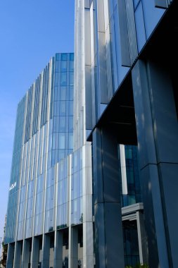 Modern office building along via Gattamelata in Milan, Lombardy, Italy