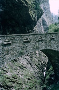 Via Mala, historic road in a canyon of Canton Grigioni (Graubunden), Switzerland, in the summertime