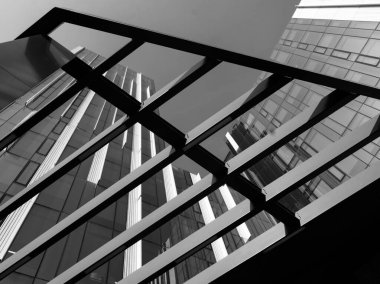 Modern office building along via Gattamelata in Milan, Lombardy, Italy