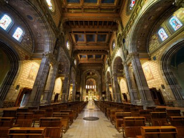 Milano, Lombardy, İtalya 'da Mario Pagano aracılığıyla Corpus Domini kilisesinin içi