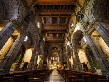 Milano, Lombardy, İtalya 'da Mario Pagano aracılığıyla Corpus Domini kilisesinin içi