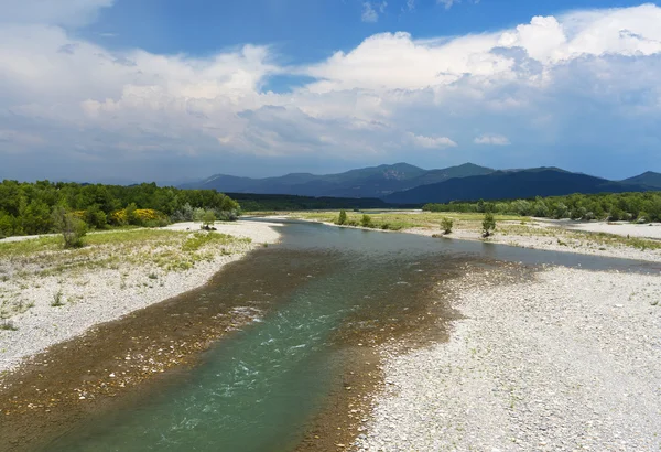 El río Durance en Provenza — Foto de Stock