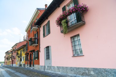 Pavia (İtalya): solorful evleri