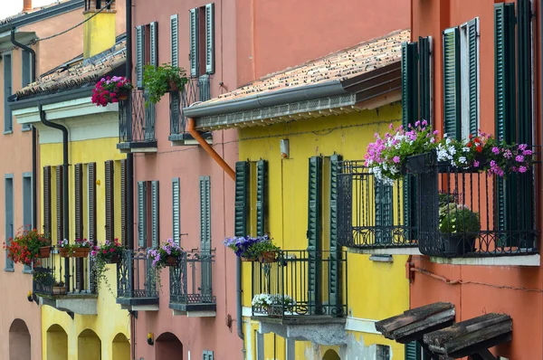 Pavía (Italia): casas coloridas — Foto de Stock