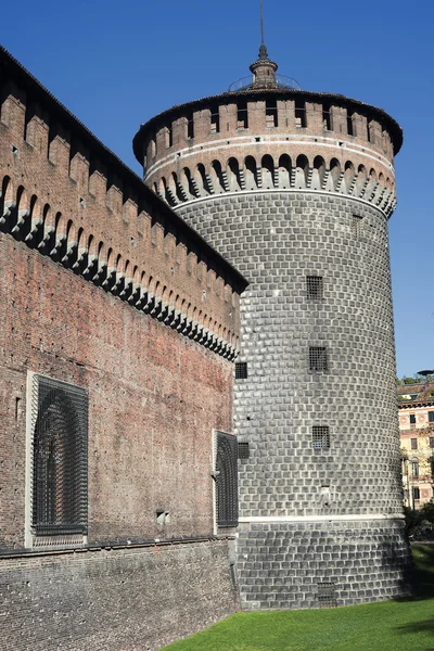 Milán (Italia), Castello Sforzesco — Foto de Stock