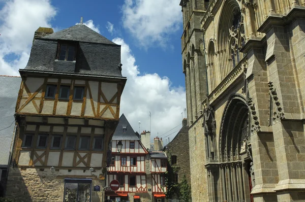 Vannes (Bretagne), historiska torget — Stockfoto