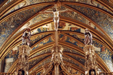 Albi (France), interior of the cathedral clipart