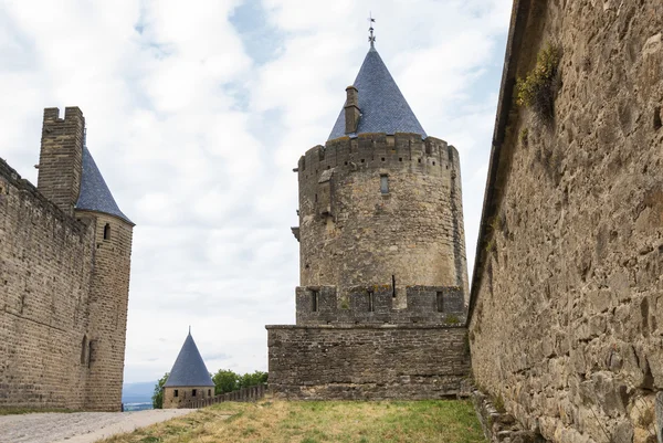 Carcassonne (Frankrijk), de muren — Stockfoto