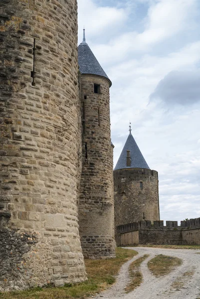 Carcassonne (Francia), le mura — Foto Stock