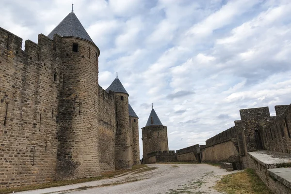 Carcassonne (Francia), le mura — Foto Stock