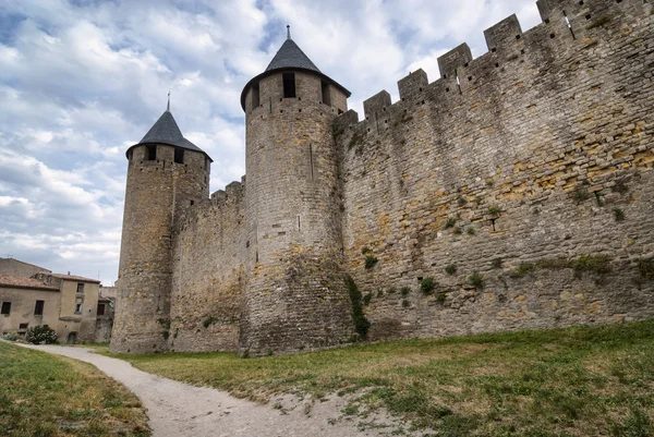 Carcassonne (Frankreich), die Mauern — Stockfoto