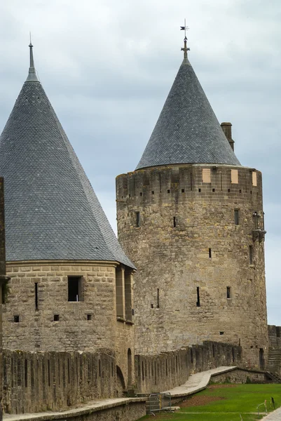Carcassonne (Francia), le mura — Foto Stock